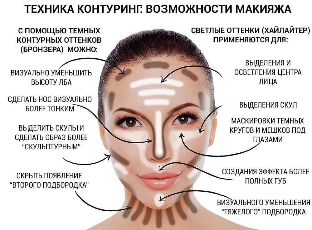 Скульптор для лица схема нанесения