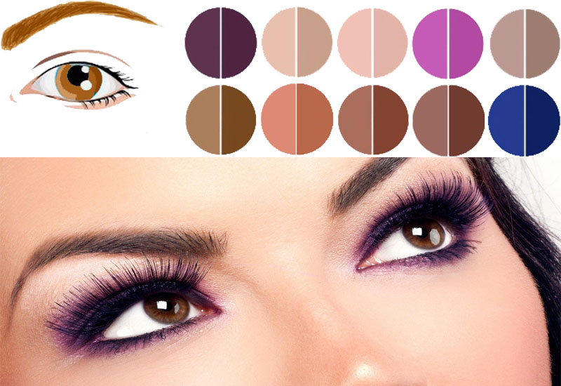 Учимся делать макияж для карих глаз: пошаговые инструкции. тени для карих глаз: контрасты и оптические эффекты