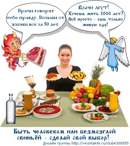 От вегетарианцев к солнцеедам